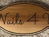 621  business wood sign "nails for you"