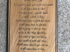625    cedar sign with engraved poem
