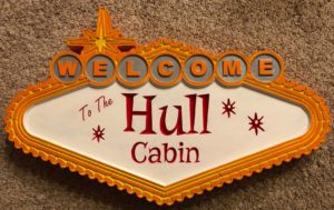 A Personalize Wood Sign using Old Las Vegas Welcome Sign Design